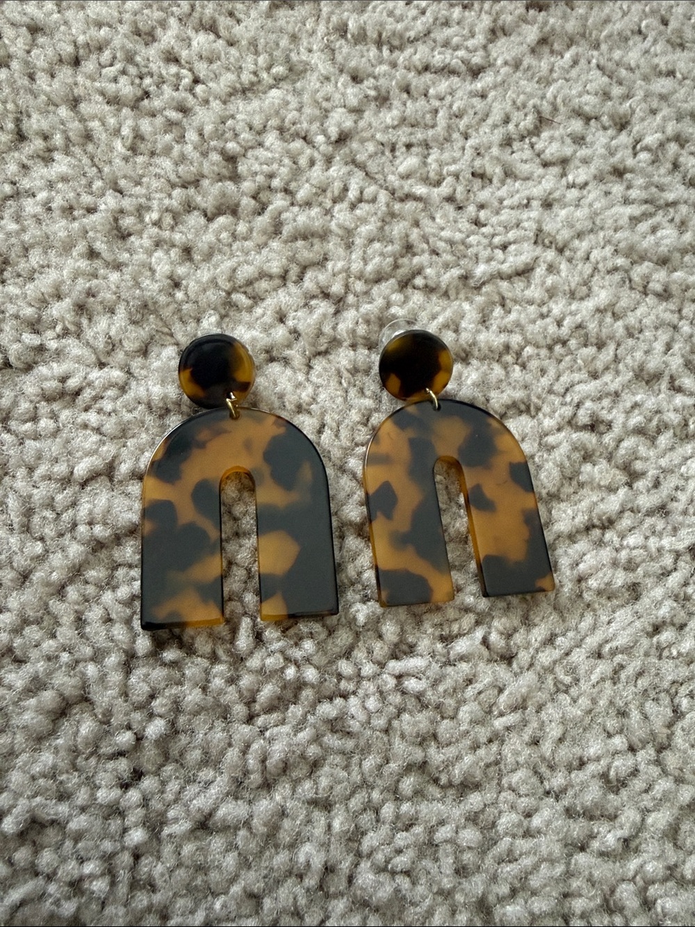 Tortoiseshell Arch Drop Earrings